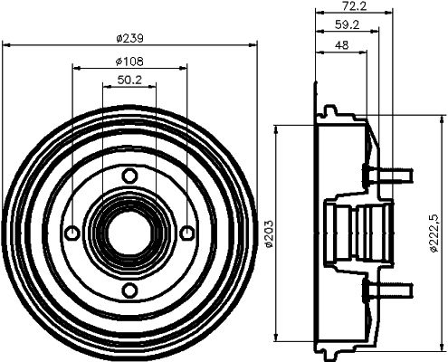 HELLA PAGID Тормозной барабан 8DT 355 300-191